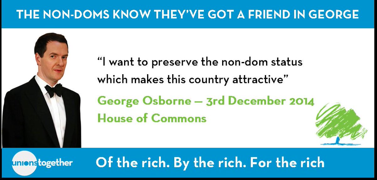 "@unitetheunion: The choice is clear | Are you with George and the #NonDom elite or with the rest of us? http://t.co/TbWVqsxprG"